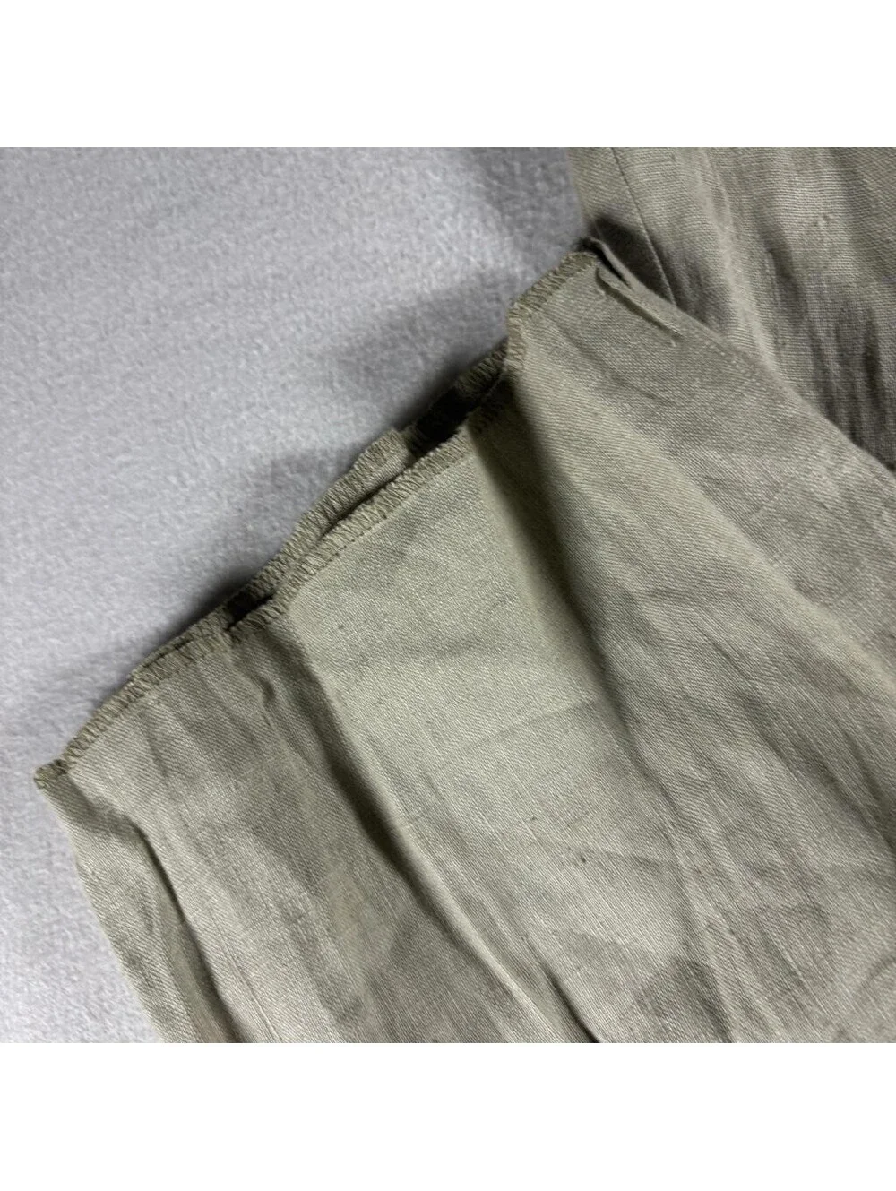 TA2 Collection Mens Linen Pants Size 46 Beige Pleated Front Made in USA Vintage